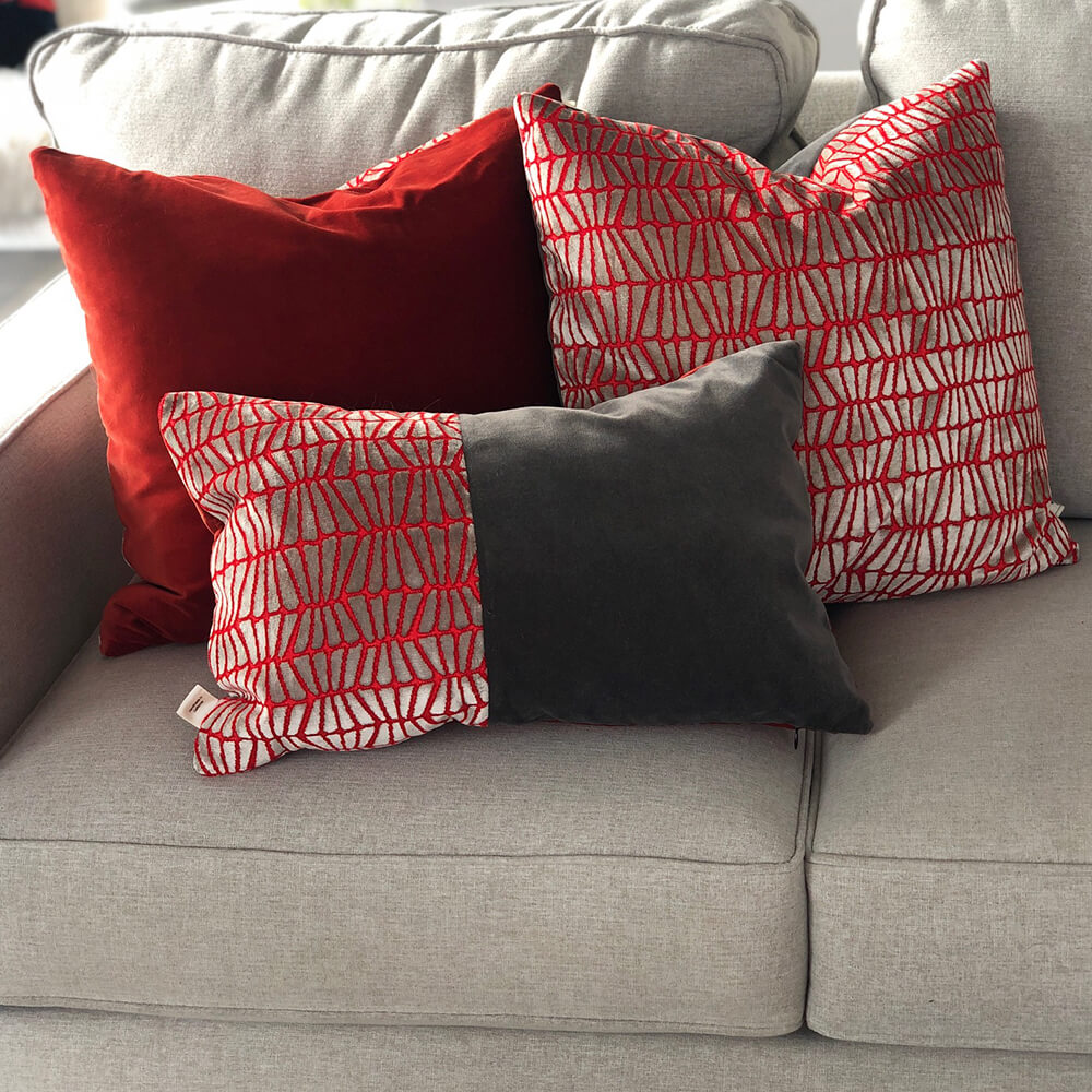 Geometry Fired Lumber Accent Pillow